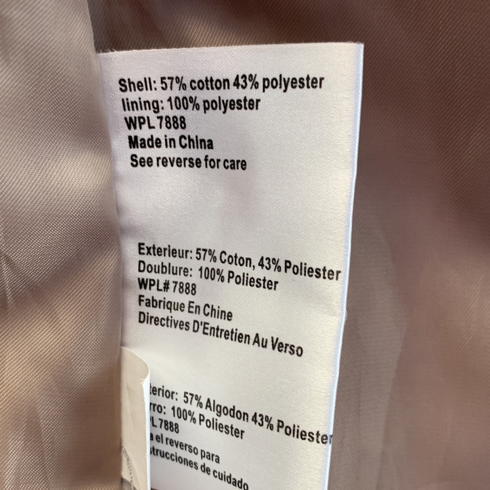MICHAEL KORS Tan Trench Coat, Medium, pop-collar knee-length w/long buckle belt - Picture 4 of 9